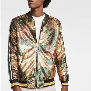Zara Sequin Serpents Bomber Jacket 2019 NWT
